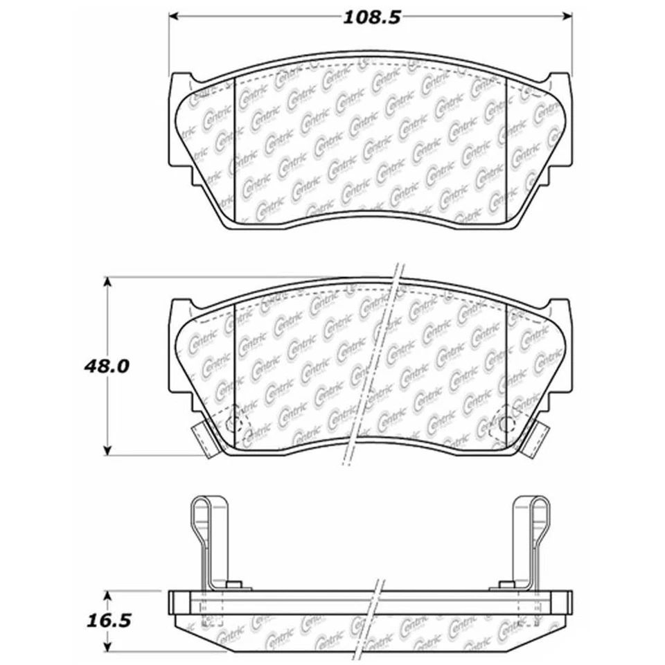 Front Centric OE Brake Pads and Rotors Kit For 1993-2006 2016 2017 Nissan Tsuru - Image 3 of 4