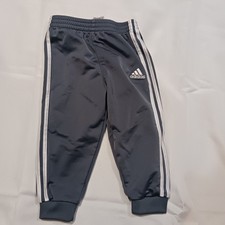 ADIDAS Little Boys Dark Gray Track Suit Bototms Baby 18 Months