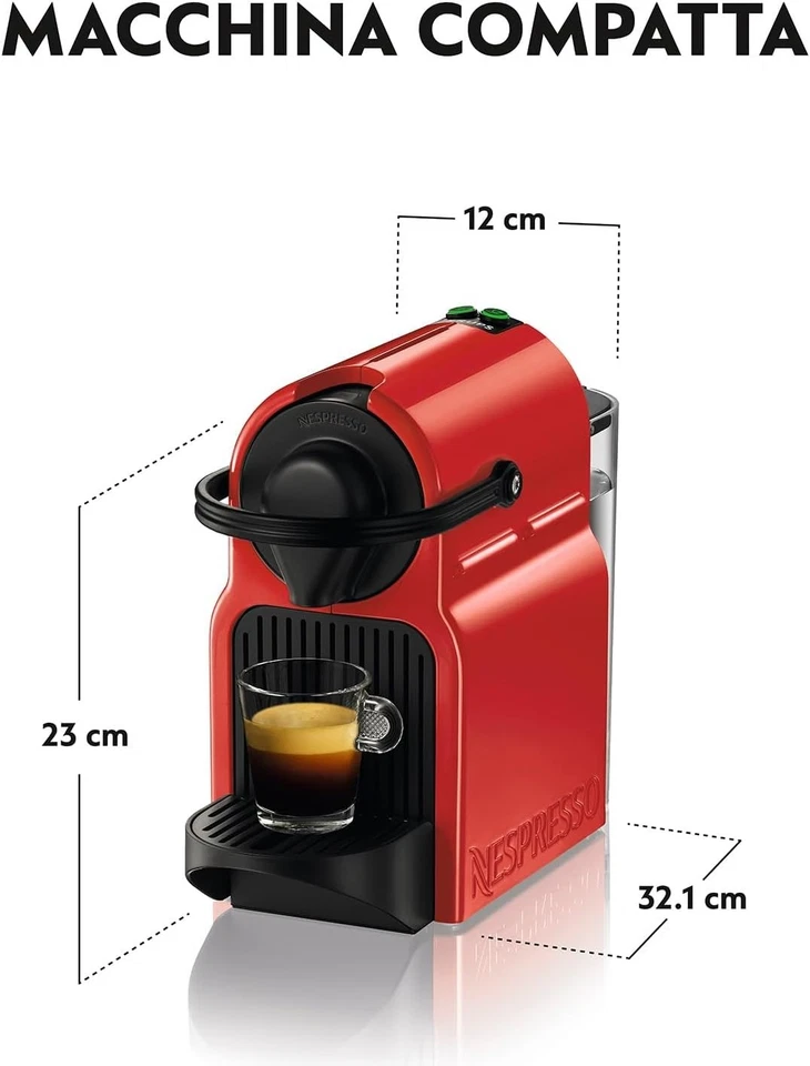 Krups Inissia XN1005 1260W Macchina per Caffè - Rossa - Immagine 2 di 4