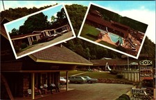 Vintage Postcard Cox's Gateway Court Gatlinburg Tennessee Motel Scene