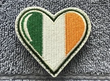 LUCKY IRISH LOVE 2x2 Embroidered Morale Patch Hook Backing Brand New