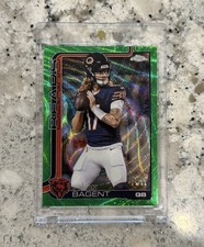 Tyson Bagent 2025 Topps Chrome Green Wave Refractor /99 Chicago Bears SP #54