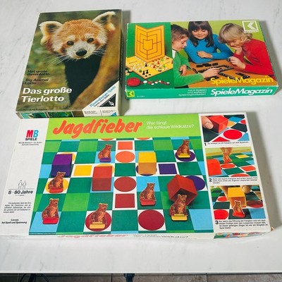 German Board Game - Lot of 3 - Jagdfieber - SpieleMagazin - Das Grobe Tierlotto