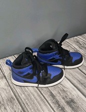 Nike Air Jordan 1 MID HYPER ROYAL SIZE 7C TODDLER BABY 640735-077 Black Blue