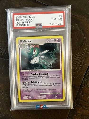 Pokemon 2008 Pop Series 7 Kirlia Holo Promo #8 PSA 8