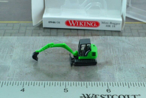 Mini excavadora de construcción Wiking 094608 HR-18 verde escala 1:160 N | Zustand: New