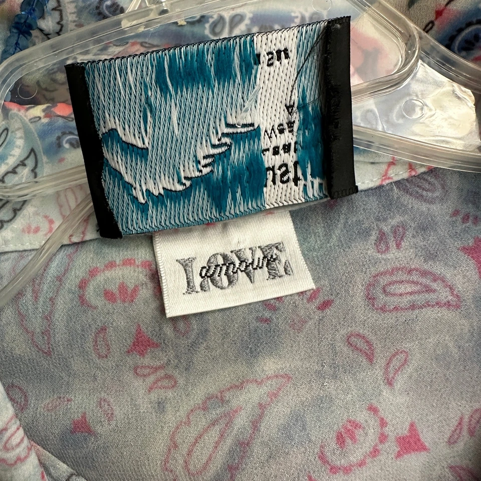 Augustina Leathers Wearable Art Womens Top Size S Sheer Fairy Romantic Boho - Image 4 of 4