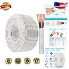 Cable Plenum Blindado Trenzado 22 AWG 6 Conductores Duradero 200 ft Cobre Puro