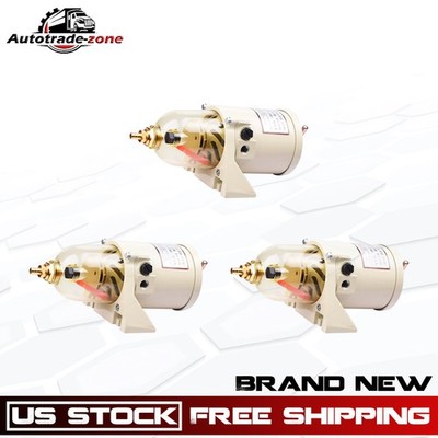 3PCS Fuel Racor Filter Oil Water Separator 500FG/FH Fits Marine Diesel Trucks