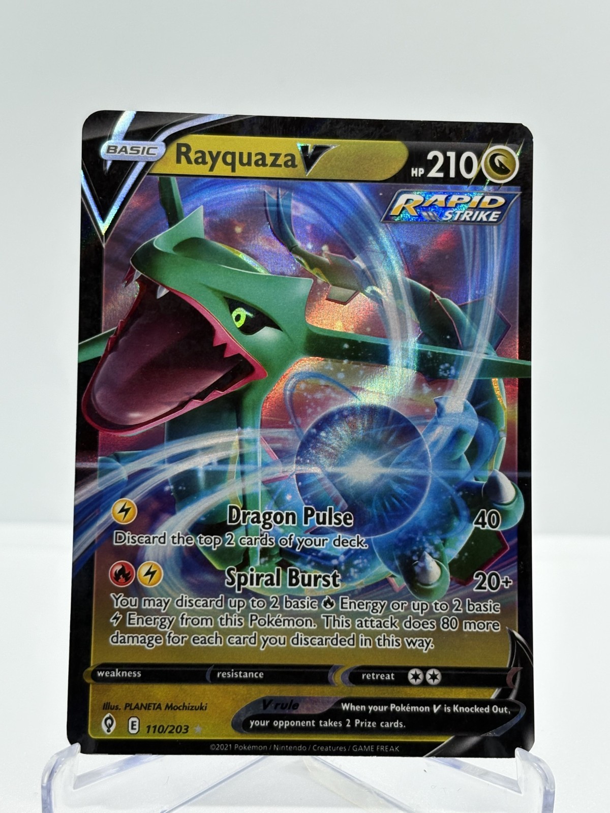 Rayquaza V - 110/203 - V - Evolving Skies - Pokemon - NEAR MINT