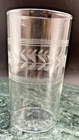 Vintage Anchor Hocking Banded Etched Laurel Leaf 5 3/4" Clear Glass
