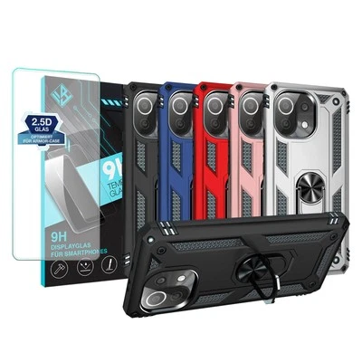 OUTDOOR HÜLLE FÜR XIAOMI MI 11 LITE / 11 LITE 5G Outdoor Panzer Hülle für Xiaomi Mi 11 Lite 5G Handy Case Cover Schutz mit Glas