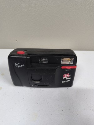 Polaroid 35mm One Film Black Built In Flash Auto Focus Point Camera UNTESTED