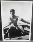 WW2 Egypt - Cairo - RAF C/pl M.J. Green's pal Mick rowing  - photo 8 by 6cm