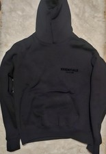 ESSENTIALS Fear of God Black Limo Hoodie Pullover Hoodie XXS