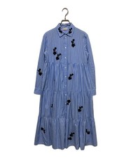 RED VALENTINO Flower Embroidered Shirt Dress/ Blue/ Size 38