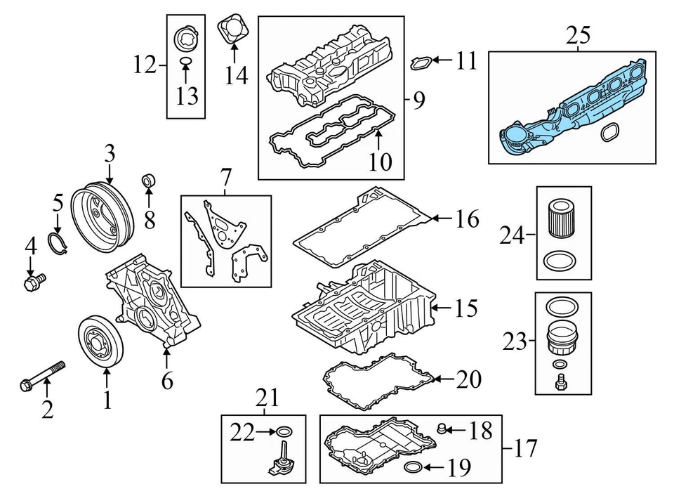 BMW ALPINA B6 XDRIVE GRAN CUPÉ 2015-2019 - colector de admisión derecho 7601432 Foto 3 de 4