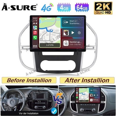 13.1'' 8-Core Android 14 Autoradio Carplay Für Mercedes Benz Vito W447 2014-2023