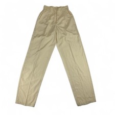 Vintage West Hollywood Shiny Cream Pants 80s Womens Glam Dress Slacks Size 00