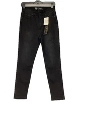 DG2 Diane Gilman New Stretch Jeans Size 6 Midrise Waist 28” Inseam 29” Black
