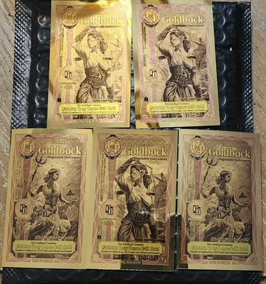 1/4 Goldbacks Idaho And Florida Set Of 5