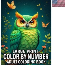 Large Print Color by Number Coloring Book for Adult: Large Print Color