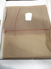 1PR VINTAGE BELLE SHARMEER RT SHEER SHINY FLAT KNIT NYLON STOCKINGS 10 LONG TAUP