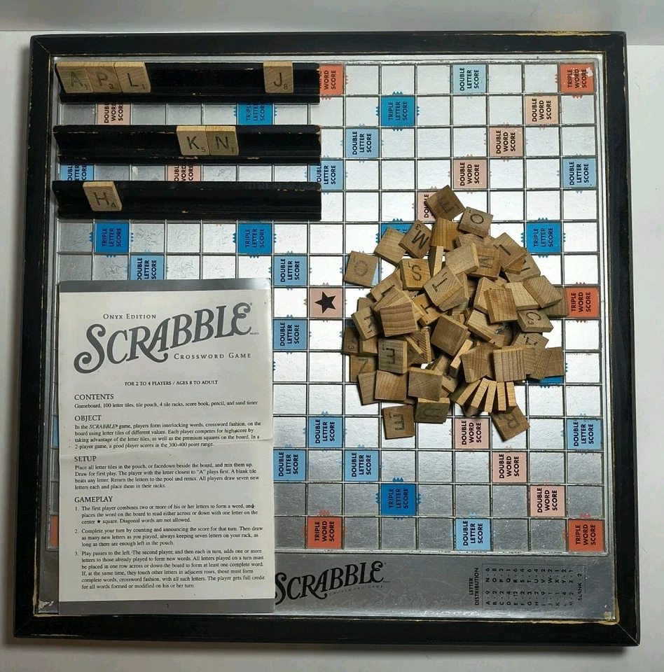 2006 Scrabble Onyx Edition Rotating Board Turntable No Box - Image 2 of 4