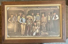 Vintage Bianchi Leather "The Wild Bunch" Advertising Framed Matted Poster 1975