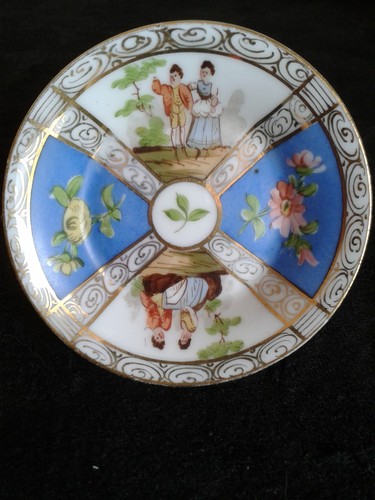 Biedermeier - 6 grazile seltene antike Miniatur Mokkatassen, Pirkenhammer Böhmen - Bild 17 von 24