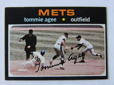 1971 TOPPS BASEBALL CARD #310 TOMMIE AGEE NEW YORK METS VGEX  MAR166