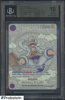 2025 ONE PIECE EN MONKEY D LUFFY 3RD ANNIVERSARY GOLD OP05 119 BGS 10 PRISTINE