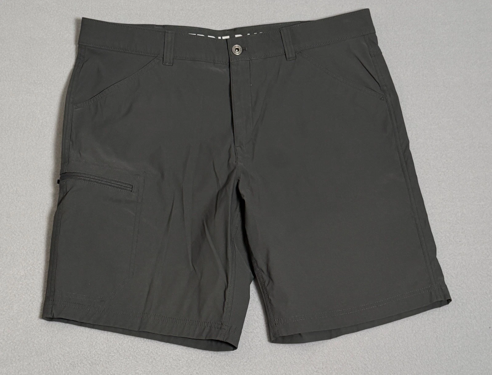 Eddie Bauer Shorts Size Men 38 Dark Gray Rainer Tech Hiking Quick Dry Zip Pocket