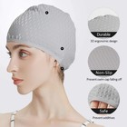 Adults Womens Swim Cap Long Hair Durable Comfort Strong Silicone Bathing Caps