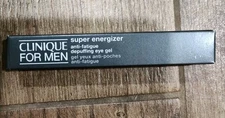 Clinique For Men Super Energizer Anti-Fatigue depuffing Eye Gel 0.5 Ounce NEW