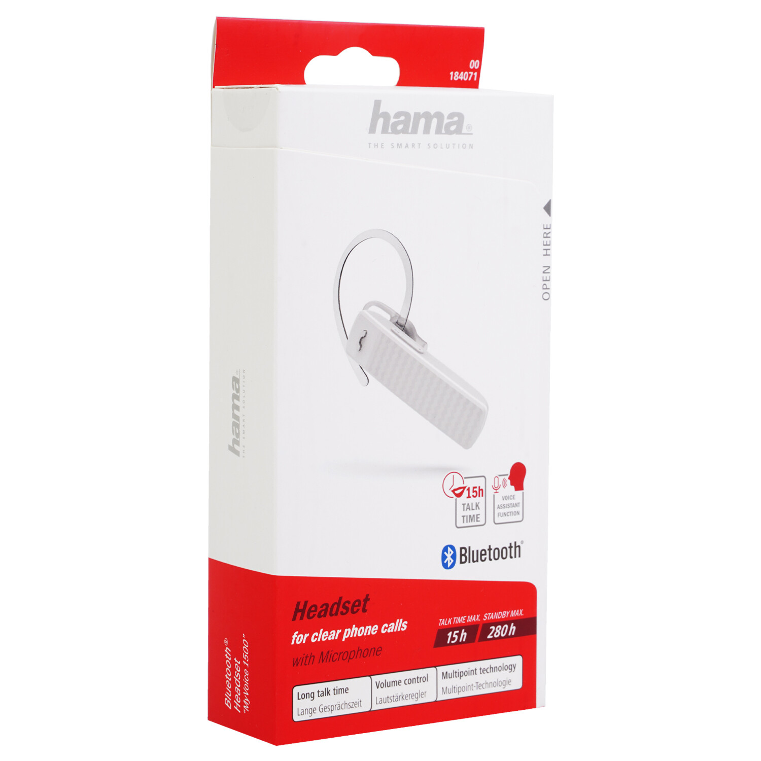 Hama Mono Bluetooth Headset Kopfhörer für Xaomi Redmi Sony LG Cat Samsung Galaxy