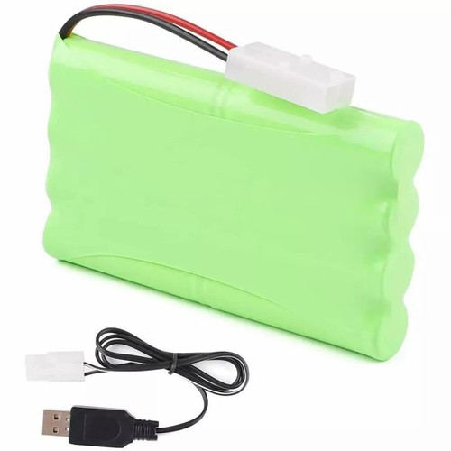 NiMH Batteria 2400mAh Pack Tamiya Connettore con Caricatore USB 9,6V per RC Auto Drone - Foto 11 di 13