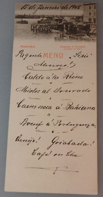 Companhia de Navegação: Speisekarte Cruzeiro do Sul 1906 (93469)