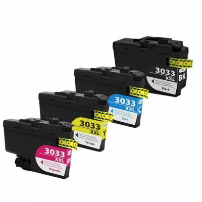 4 Pack LC3033 XXL Ink Cartridge for Brother LC3033 MFC-J995DW MFC-J805DW SET