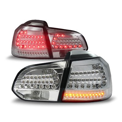 Original JOM LED tail lights silver edition set for VW Golf 6 VI MK6 sedan