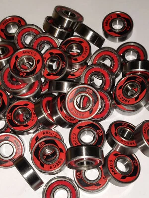 💥16 STÜCK INLINE RACE FREESPIN KUGELLAGER WICKED BY POWERSLIDE ABEC 9 608 RZ💥