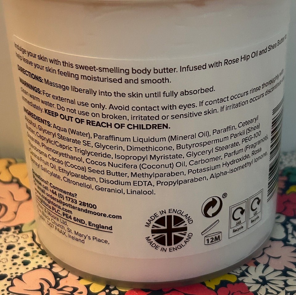 CREIGHTONS ROSE HIP OIL MOISTURIZING BODY BUTTER 16.06 OZ TUB CREAM eBay