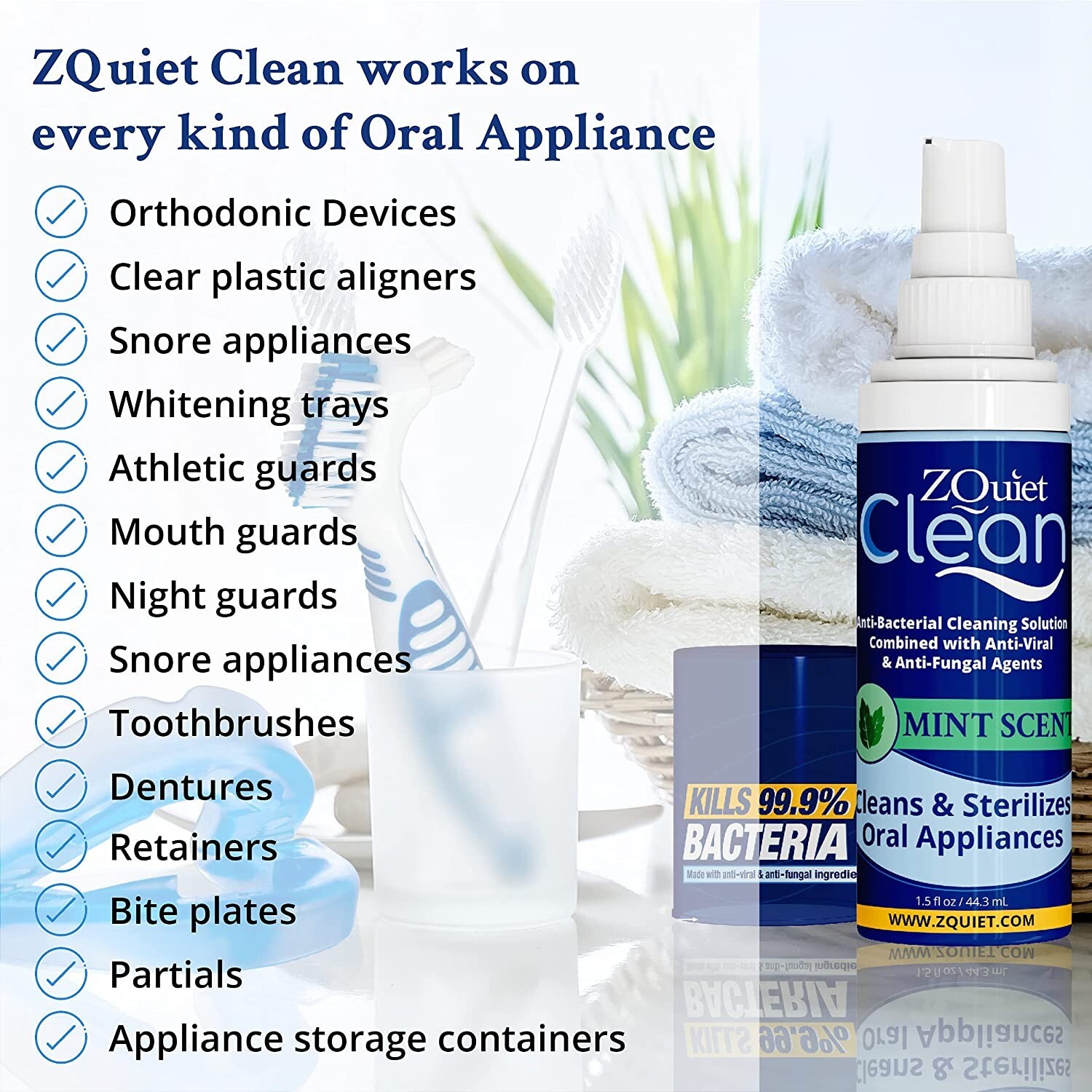 ZQuiet AntiSnoring Mouthpiece Solution Comfort Size 2 Single Device