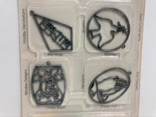 NIP Makit Bakit 4 Piece SUNCATCHER SET Vintage PEACE-DOVE-PEAR-PRAYING HANDS