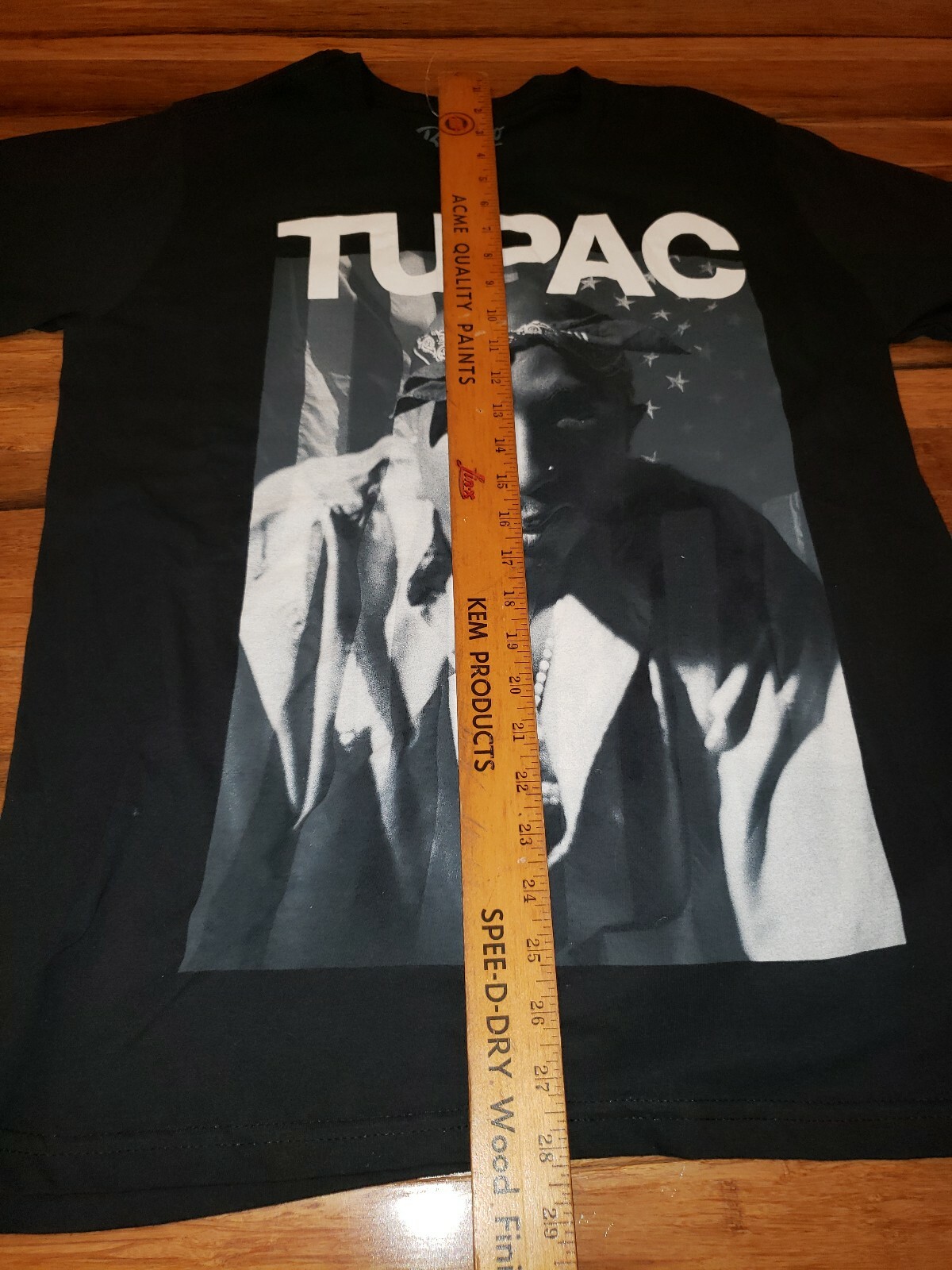 FILA MAGLIETTA TUPAC SHAKUR "FLAG" NERA NUOVA UFFICIALE ADULT RAP MUSIC DEATH ROW RECORDS