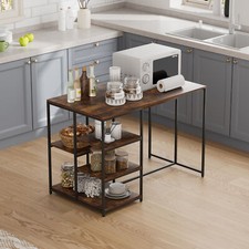 Kitchen Island Shelf New Wooden Iron Shelf Sundry Storage w Bracket/Dining Table