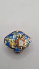 Cloisonne Deko Dose, China, Schmuckdose Pillendose HandarbeitAA-33-4 3,5*2,5*2cm