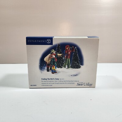 Dept 56 Snow Village Collection Finding the Bird's Song Accessory 2 pc Set 55020
