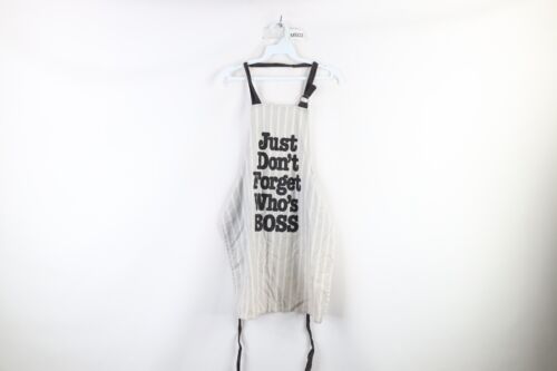 Vtg 70s Streetwear Womens OSFA Just Don't Forget Who's Boss Kitchen Apron USA - Picture 1 of 10