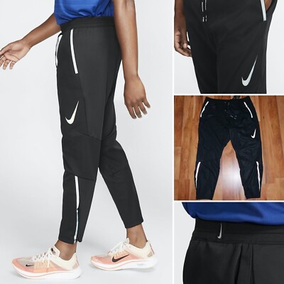 Nike Men's Swift Shield Reflective Running Pants Trousers BV5066 010 BLACK  2XL